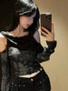 Distressed Open Sleeve Hoodie