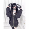 Jirai Kei Bunny Ear Zip Up
