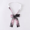 Japanese School Uniform JK Plaid Skirt with Matching Bow - Black Pink