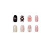 Harajuku Style Pink n Black Artificial Nails