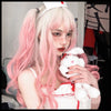 White/Pink Strawberry Ice Cream Curly Wig