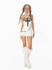 Gyaru Leopard Lace Mini Dress