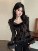 distressed Gothic blouse