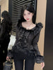 distressed Gothic blouse