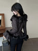 distressed Gothic blouse
