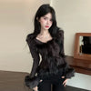 distressed Gothic blouse