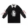 23AW | 地雷係 Jirai Kei Pink Savior Bunny Blouses with Attachable Sleeves