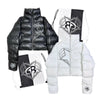 Cartoon Box | White PU Leather Shell-Down Puffer Jacket