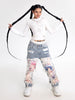 AONE4SURE x ILOVEUIHATEU | Anime Frayed Cut-out Jeans