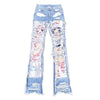 AONE4SURE x ILOVEUIHATEU | Anime Frayed Cut-out Jeans