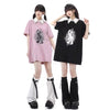 23AW | 地雷係 Jirai Kei Pink Savior Bunny Blouses with Attachable Sleeves