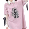 23AW | 地雷係 Jirai Kei Pink Savior Bunny Blouses with Attachable Sleeves