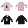 23AW | 地雷係 Jirai Kei Pink Savior Bunny Blouses with Attachable Sleeves