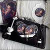 Black and White See Through Heart Ita Bag