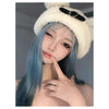 23AW | White Fleece Bunny Ear Beanie