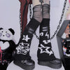 Devil Bunny Printed Leg Warmers with Chiffon Attachment