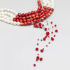 Blood Drops Pearl Necklace