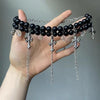 Punk Cross Beads Chocker