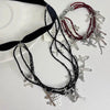 Punk Cross Multiple Layer Bead Necklace