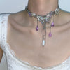 Crystal Butterfly Diamond Chocker