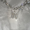 White Paradise Butterfly Acrylic Chocker