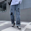 Oversized Anime Printed Denim Jeans