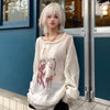 23AW | 愛 ”My Heart Was Broken“ Torn Effect Knit Sweater