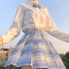 Japanese School Uniform JK Plaid Skirt with Matching Bow- Bubblegum Sundae