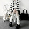 White Valentine's Day Harajuku Leg Warmer Sock