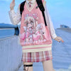 Pink and Cream Anime Girl Sleeveless Knitwear Jumper/Vest