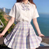 Japanese School Uniform JK Plaid Skirt - Lavender Moonlight