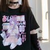 Oversized Harajuku E Girl T-Shirt with Detachable Oversleeve