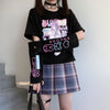 Oversized Harajuku E Girl T-Shirt with Detachable Oversleeve