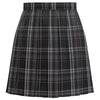 Japanese School Uniform JK Plaid Skirt with Matching Bow- Ash