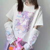 Oversized Harajuku E Girl T-Shirt with Detachable Oversleeve