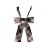 Japanese School Uniform JK Plaid Skirt with Matching Bow and Tie - Pink Rebels