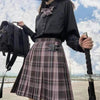 Japanese School Uniform JK Plaid Skirt with Matching Bow and Tie - Pink Rebels